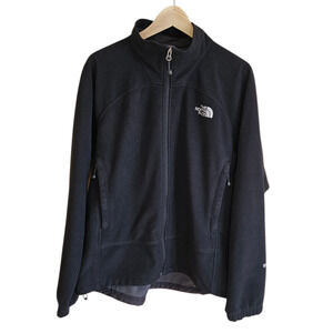 The North Face Men’s WindWall Fleece Jacket Full Zip Wind Resistant Black Large